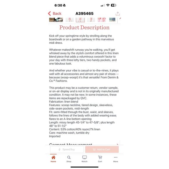 Denim Co Beach 1X Midi Dress Gold Green Floral Sleeveless Linen Blend Knit New - Picture 14 of 16